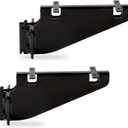 2 Pack E-Track Fixed Shelf Track Brackets for Trailer, Truck, Warehouse, E Track Accessories for Enclosed Trailer (2 Pack-Black)