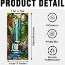 2 x Decorative Waterfall Stained Glass Window Film, Waterfall Stained Glass Window Film for Bathroom Door Heat Anti UV