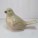 Cream Color Porcelain Bisque Bird Figurine Beige