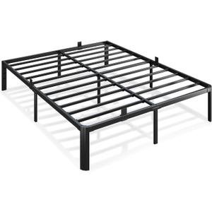 Metal Bed Frame King Size, 14 Inch 3500 lbs Heavy Duty Platform Bed Frames Steel Slats Noise Free No Box Spring Needed, Easy Assemble Sturdy Bedframe with Storage and Mattress Retainers