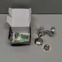 Door Stoppers Magnetic Door Catch - 2 Pack Stainless Steel Heavy Duty Door Holder Stops for Bottom Top of Door - Wall Floor Mounting No Drill 3M Adhesive & Screws Strong Magnet Keep Door Open(Silver)