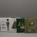 Bucherry Christmas Canvas Wall Art Set of 4 Boho Christmas Prints Rustic Winter Picture Decor for Bathroom Living Room Bedroom Gallery Wall, 8 x 10 Inch