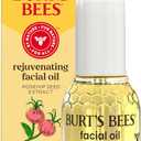 Burt's Bees Gua Sha Face Oil With Rosehip Seed Extract, Reduces Appearance of Fine Lines and Wrinkles, Use with Ice Roller & Facial Tools, Natural Origin Skin Care, 0.51 fl. oz.