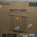 29"-40" Baby Gate for Stairs, Auto Close Stroller Friendly Dog Gate Indoor for Doorways, Pressure Mounted Baby Gate, Easy Walk Through Gate for Children & Pets, Black