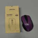 TECKNET Wireless Mouse, 2.4G Ergonomic Optical Mouse, Computer Mouse for Laptop, PC, Computer, Chromebook, Notebook, 6 Buttons, 24 Months Battery Life, 2600 DPI, 5 Adjustment Levels - Purple