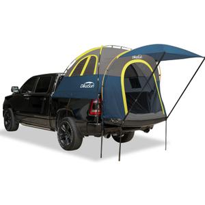 Truck Bed Tent, Double Layer Truck Tent 6.4-6.7 Ft, Waterproof PU3000mm Tear-Resistant Pickup Tent for 2 Person Camping and Outdoor with AwningCyan