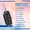 Key Fob Keyless Entry Remote Compatible with VW Volkswagen 2011-2016 CC Eos Golf GTI Jetta Tiguan Touareg/2012-2016 Beetle Passat Passat CC NBG010180T 4 Buttons Flip Key, 2-Pack