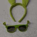 Halloween Green Monster Ears Headband Ogre Sunglasses Ogre Ears Hair Hoop Alien Hairband Eyeglasses for Carnival Party