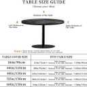 Round Fitted Table Cover with Elastic Fits 54"-58" Round Tables, 60"