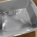 Amazon Basics Large Cat Litter Box with High Sides, Open Top for Easy Access, Includes Scoop with Storage, 19" x 15" x 11.75", Grey/Beige