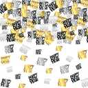 KatchOn, Black, Gold and Silver New Years Confetti - 1 Ounce, Pack of 300 | New Year Confetti for Happy New Years Table Decorations 2026 | NYE Table Decorations 2026 | NYE Decorations 2026