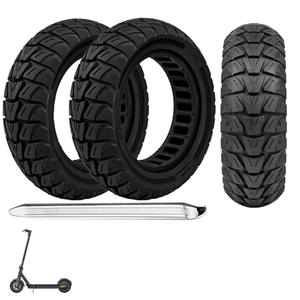 10x3 Inch Electric Scooter Solid Tires, 80/65-6.5 Replacement Rubber Tyre,255x80 Tubeless for Zero 10X& Vsett 10+& Kaabo Mantis& Kugoo M4/ M4 Pro&Motus PRO 10& Joyor S10S-Black (2PCS)