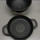 5QT Pre-Seasoned Cast Iron Dutch Oven For Bread Baking, Dutch Oven with Domed Lid, Sourdough Bread Baking Supplies, Multi-Functional Bread Pan For Baking, Frying, Roasting