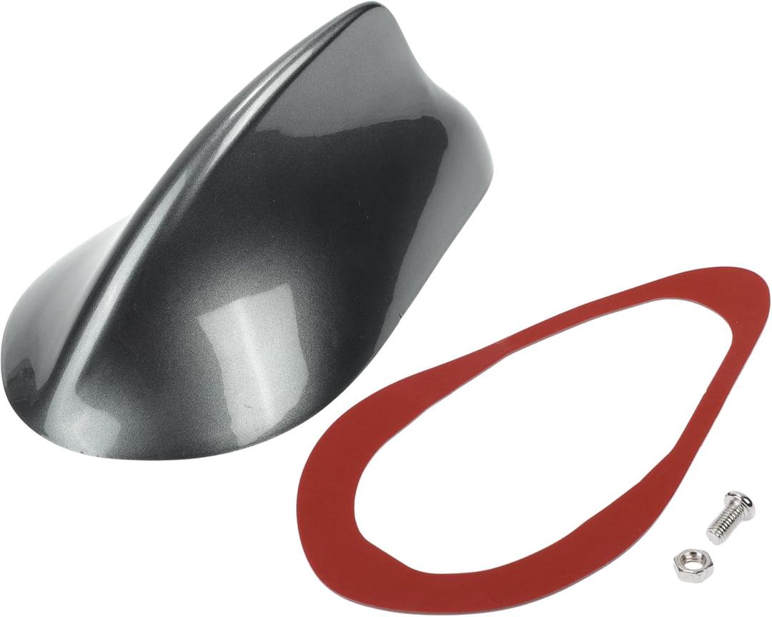 1 Pcs Universal Front Shark Fin Antenna Cover Signal Roof Aerial for Car SUV Truck Offroad ABS Material with Adhesive Base Dark Gray