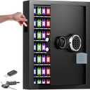 158 Keys Combination Lock Key Cabinet, Anti-Theft Key Lock Box with Key Tags, Key Organizer Wall Mount for Car Garage House Rental Office Business, 158 Position Key Cabinet