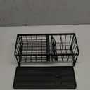 Cisily Black Sponge Holder for Kitchen Sink, Sink Caddy Organizer with High Brush Holder, Kitchen Countertop Organizers and Storage Essentials, Rustproof 304 Stainless Steel, Soap Dispenser Organize