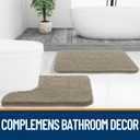 OLANLY Bathroom Rugs 30x20, Extra Soft Absorbent Chenille Bath Rugs, Rubber Backing Quick Dry, Machine Washable Bath Mats for Bathroom Floor, Tub and Shower, Home Decor Accessories, Warm Taupe