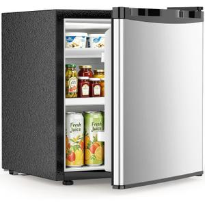Electactic 1.6 Cu.ft Mini Fridge – Compact Reversible Door Refrigerator with Adjustable Thermostat, Ultra-Quiet Operation, Ideal for Office, Dorm, Bedroom, Apartment (Silver)