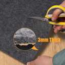 Felt and Rubber Backing Rug Pad, 10'x14'9"(300x450cm) Non-Slip Rug Pad, 1/8” Thick, Under Area Carpet Protective Cushioned Pads, Rug Gripper Suitable for Hardwood Floors, Keep Rugs in Place