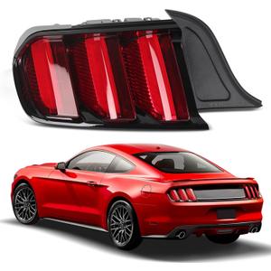LED Tail Lights Compatiblewith Ford Mustang EcoBoost GT 350 Shelby GT350 2015 2016 2017 Sequential Turn Signal Rear Brake Lamp Assembly Plug & Play Replacement FR3Z13405G (Left Driver Side)