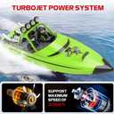 ARRIS Fast RC Jet Boat with Auto Flip & 2 Batteries, High-Speed RC Drift Boat, Weedless Shallow-Water Design, 2.4Ghz Waterproof Remote Control Boat for Adults, Hobby Grade Gifts