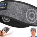 MUSICOZY Bluetooth 5.4 Sleep Headphones, Wireless Headband Earphones Sleeping Mask & Workout Headband for Women Men, Ideal for Running, Travel & Relaxation, Cool Tech Gifts (Grey)