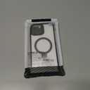 PuyaTeya 360 Rotatable Magnetic Stand for iPhone 13 pro max Case Compatible with Mag-Safe 16FT Military Drop Protection, Anti-Scratch/Fingerprint Shockproof iPhone 13 pro max Phone Case(Clear-Black)