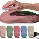 Ergonomic Raised Mouse Pad Wrist Support with Bilateral Slope Memory Foam Mousepad for Wrist Rest and Carpal Tunnel Pain Relief 11.8x7.9 Salmon Pink