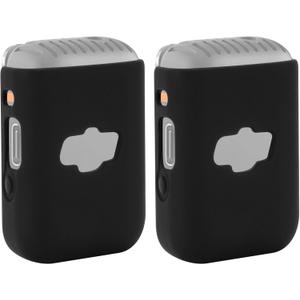 Geekria for Creators Microphone Case Cover Compatible with DJI Mic 2 Transmitter, Mic Silicone Protective Case Skin, Soft Microphone Sleeve Skin Shell Protector Cover (Black / 2 Pack)