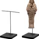 2 Pcs Mask Artifact Display Stand Adjustable African Tribal Mask Puppet Wand Display Stand for African Figurines Ushabtis Masks Pre Columbian Egyptian Roman Greek Statues (2.5''x2.5''x5'')