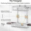 Shower Caddy Hanging, Never Rust Shower Organizer Hanging, Aluminum Shower Racks for Inside Shower with Hooks for Razor, Bathroom Organizers and Storage with Soap Holder, Bright Silver