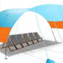 Beach Canopy Sun Shade, Beach Shade Canopy Wind Sail Camping Sun Shelter Lightweight Beach Tent Sun Shelter Easy Setup Outdoor Shelter for Camping, Fishing, Backyard and Picnics