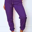 Waitfairy Sweatpants Women - Joggers for Women High Waist Baggy Sweat Pants for Womens Joggers Workout Gym Clothes for Woman (Purple, XS)