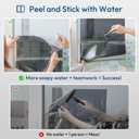 rabbitgoo One Way Window Privacy Film Tint with 3 Tools for Home, Sun Heat UV Blocking Control Reflective Adhesive Mirror Tint See Out Not in Office Door Covering, Black Silver, 23.6 x 78.7 inches