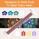 Darivefish 20 Shapes Petal Dotting Tools for Painting, Mandala Dotting Tools for Rocks, 10 Pens Set (Purple)