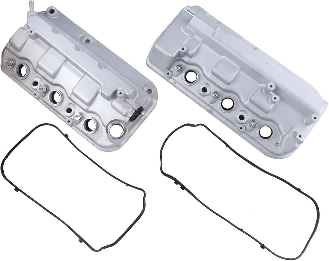 FEIDKS Front & Rear Engine Valve Cover Fit for 2008-2017 Honda Accord Odyssey Pilot Ridgeline Crosstour 2012-2015 Acura TL RDX 3.5L 12310-R70-A10 12320-R70-A00 (2PCS)