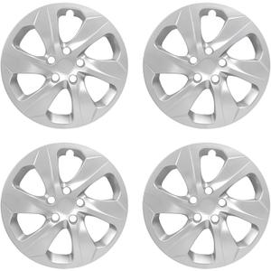 Hubcaps Compatible with Toyota RAV4 2019-2024 ; 17 inch Wheel Covers; Set of 4 Packs (Silver)