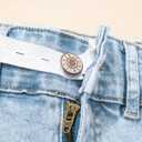 BLENCOT Maternity Jeans for Women High Waist Straight Leg Pregnancy Denim Pants with Pockets (Blue, L)