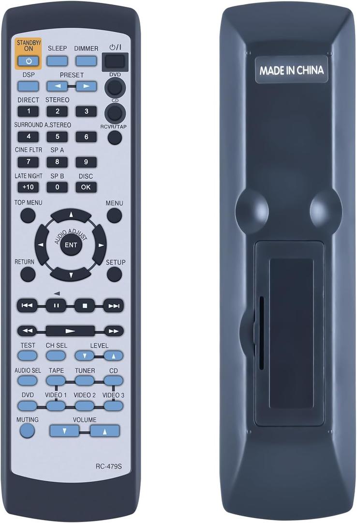 RC-479S New Replace Remote Control Compatible for Onkyo AV Receiver HTR320 HTR8230 HTS570 HTS670 HTS670S HTS677C OMT7761 TXSR302