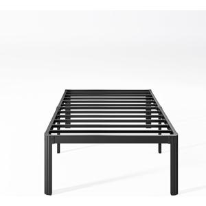 KERAMIK 18 Inch High Twin XL Bed Frames Metal, Twin XL Bed Frame No Box Spring Needed with Round Edge, Easy Assembly, Heavy Duty, Black
