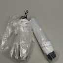 Fabbay 2 Pcs Clear Umbrella Transparent Portable Umbrella Compact Foldable Umbrellas Manual Open Close Folding Umbrellas for Wedding Travel, Dating (White)