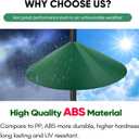 24-inch Large Outdoor Squirrel Baffles for Bird Feeders Pole, Two Way Use, Green Color