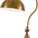 Vintage Desk Lamp Decorative Table Lamp for Home Office Living Room Bedroom Desk Light, Rustic Industrial Farmhouse Antique Library Study Desk Lamp E26 LED Bulb Included (Gold)