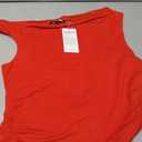 Women Sleeveless V-Neck Back Ruched Lined Stretch Jersey Top, X