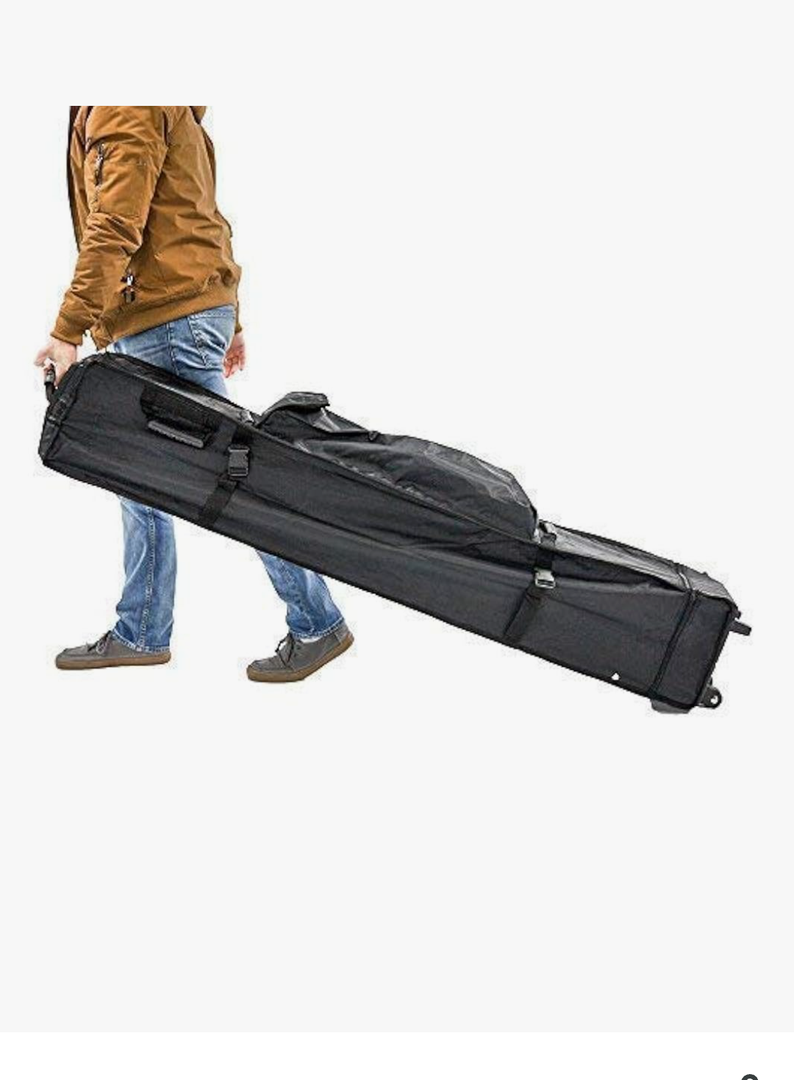 Vispronet Wheeled Canopy Case – Fits 10x20 Canopy Frames – Heavy Duty Polyester Carry Bag – Exterior Pocket for Added Storage – Easy Transportation(black)