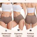 Sunm Boutique Combed Cotton Underwear for Women, Full Coverage High Waisted Women's Briefs, Soft Breathable Ladies Panties (XXXL)
