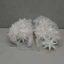 Pickmesh 2 Pcs 4.7" Mini Moravian Star String Lights 9.2 ft Christmas Tree Star Strings LED 3D Advent Stars Lights for Indoor Outdoor Holiday Porch Decoration, Not Included Battery