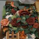 Ling's moment Wedding Welcome Sign Floral Swag 17.5" Tall Standing Artificial Flowers Backdrop Garland White Green Ceremony Reception Wall Easel Home Entryway Board Table Decorations NOT Include Sign