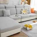 Couch Cushion Covers, Sofa Covers Couch Cover for Sectional Sofa, Sofa Hero Covers for Couch Protect, Soothing Home Sofa Covers Washable Stretch Slipcovers (Light Gray,Chaise Cover)