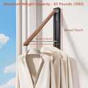 Wall Mounted Drying Rack - Retractable & Foldable Clothes Drying Rack Wall Mounted for Laundry Room Organization | Laundry Room Hanging Rack for Dorm, Closet, Balcony & Indoor/Outdoor Use (1 Pack, Black)